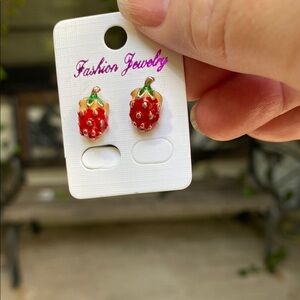 Red Strawberry Earrings